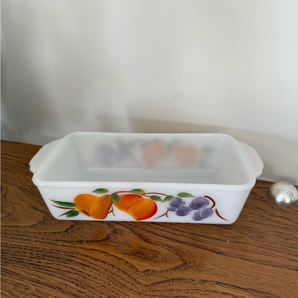 Vintage Anchor Hocking Fire King Gay Fad 1-quart Casserole Bread Loaf Dish - Picture 2 of 9